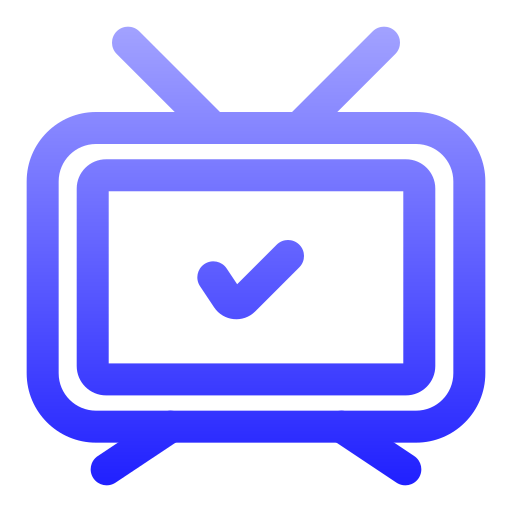 televisione Generic gradient outline icona