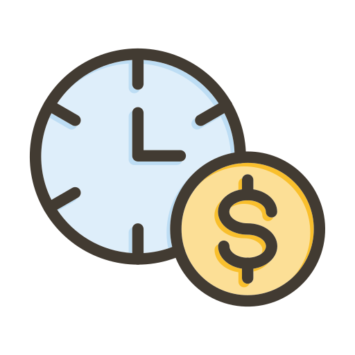 el tiempo es dinero Generic color lineal-color icono