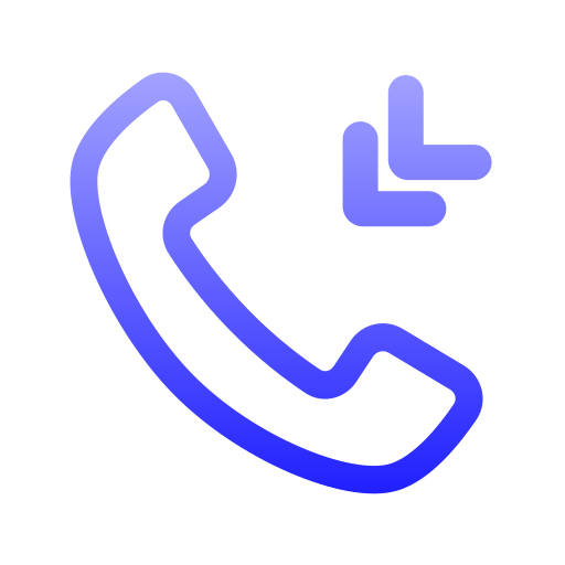 binnenkomend telefoongesprek Generic gradient outline icoon