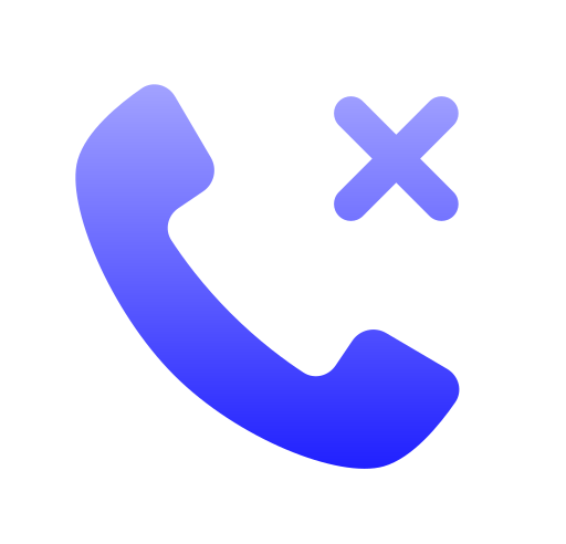 Rejected call Generic gradient fill icon
