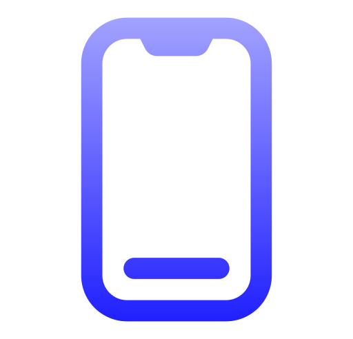 teléfono inteligente Generic gradient outline icono