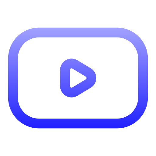 video Generic gradient outline icono