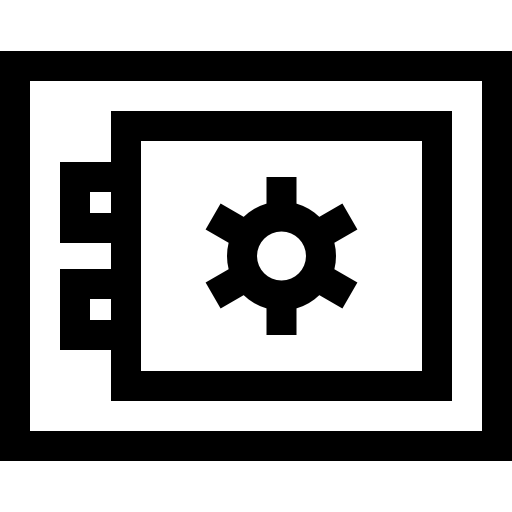 caja fuerte Basic Straight Lineal icono