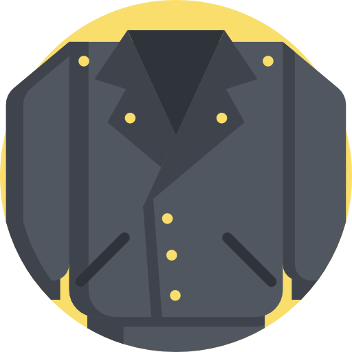 giacca di pelle Detailed Flat Circular Flat icona