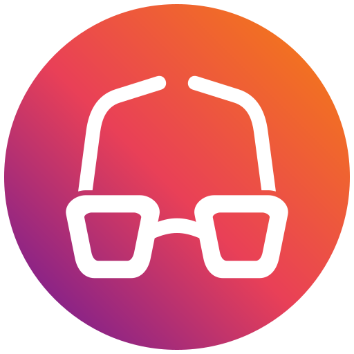 gafas 3d Generic gradient fill icono