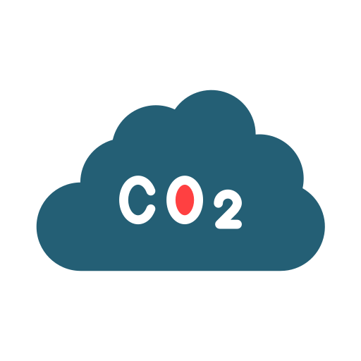 이산화탄소 Generic color fill icon