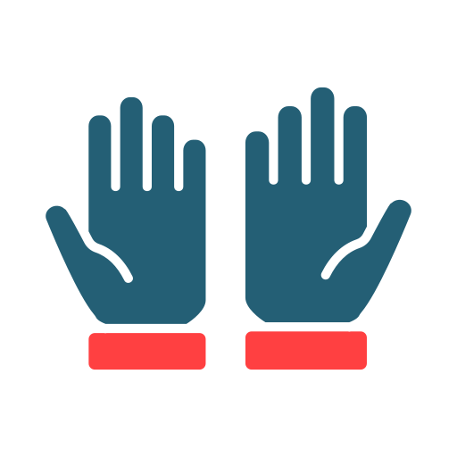 beschermende handschoenen Generic color fill icoon