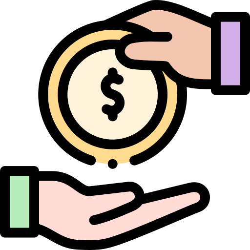 devolución de dinero Detailed Rounded Lineal color icono