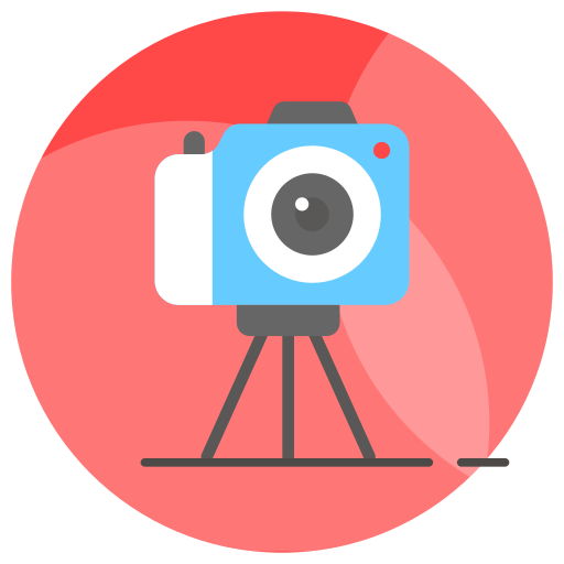 Tripod camera Generic color fill icon