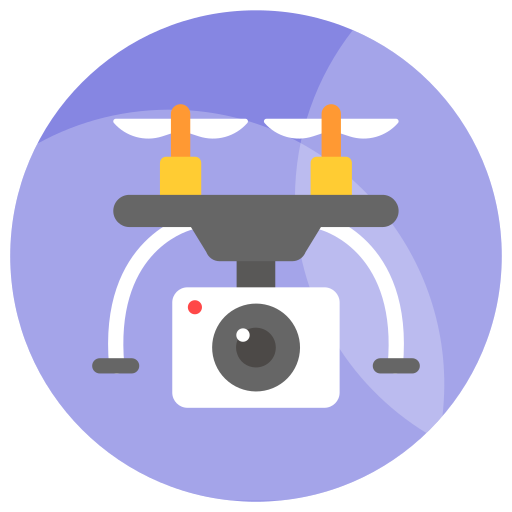 cámara de dron Generic color fill icono