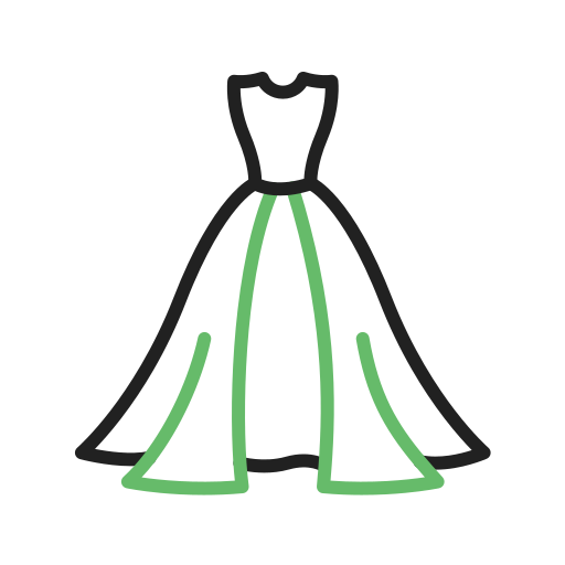 Свадебное платье Generic color outline иконка