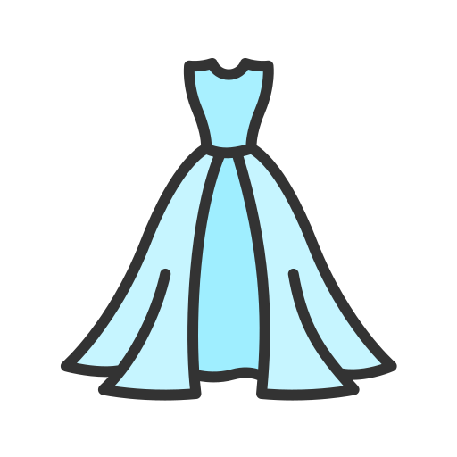 suknia ślubna Generic color lineal-color ikona