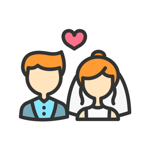 Bride and groom Generic color lineal-color icon