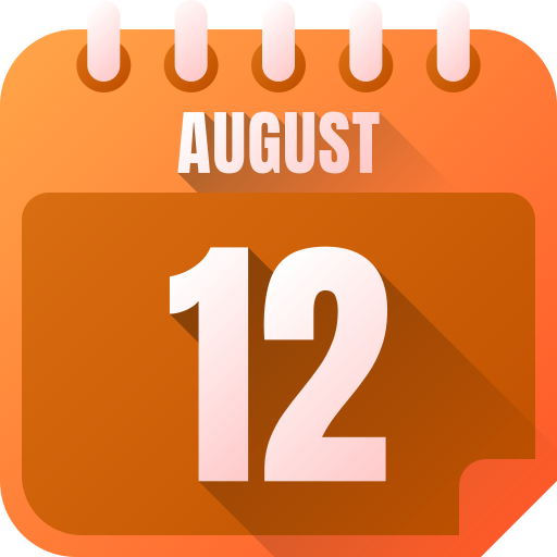August 12 Generic gradient fill icon