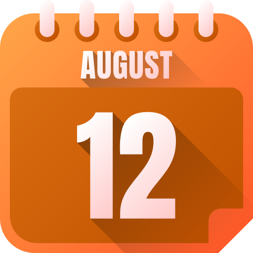 12 de agosto Generic gradient fill icono