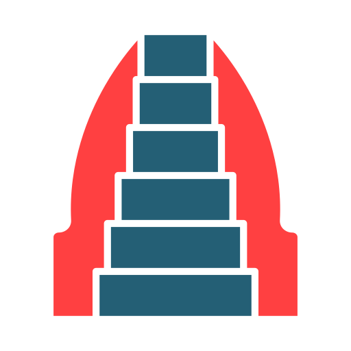 escalera mecánica Generic color fill icono
