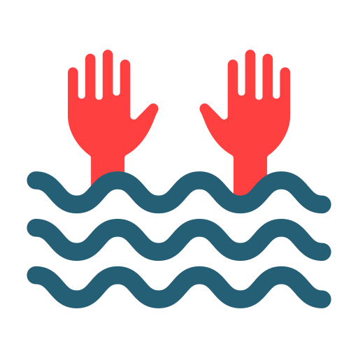 Drowning Generic color fill icon