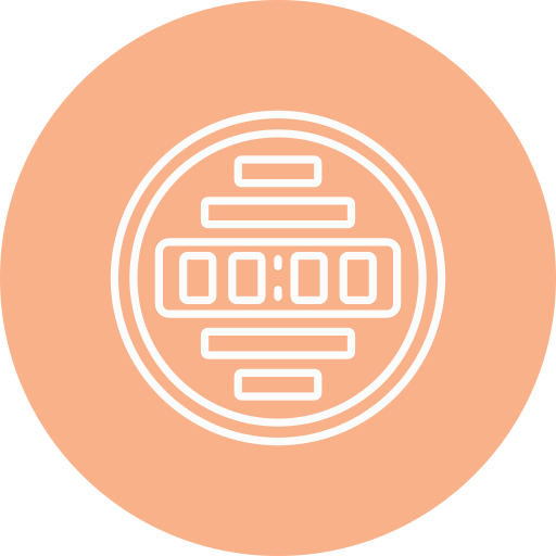 reloj despertador digital Generic color fill icono