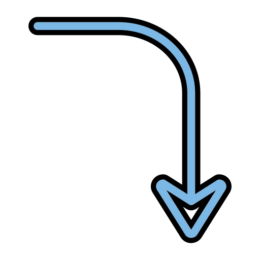 biegen sie rechts ab Generic color lineal-color icon