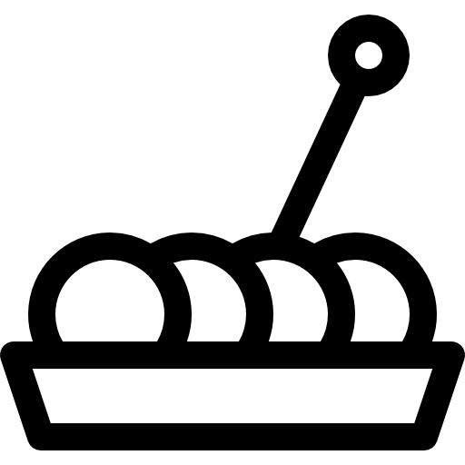 takoyaki Basic Rounded Lineal icono