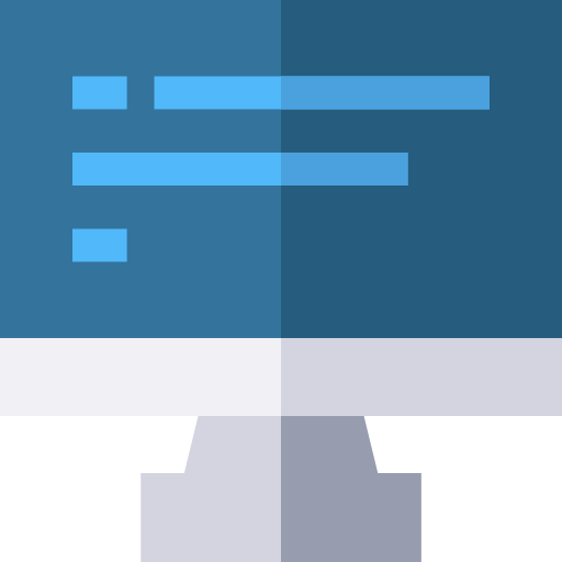 programación Basic Straight Flat icono