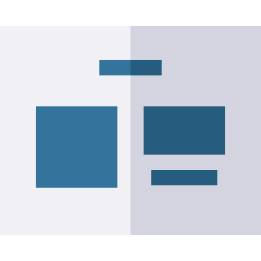 layout Basic Straight Flat icon