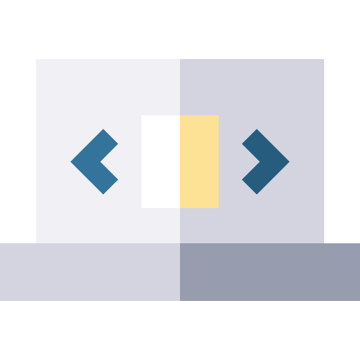 web Basic Straight Flat icono