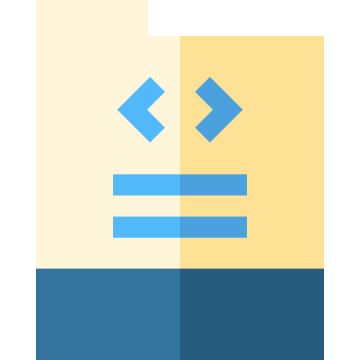 html Basic Straight Flat icon