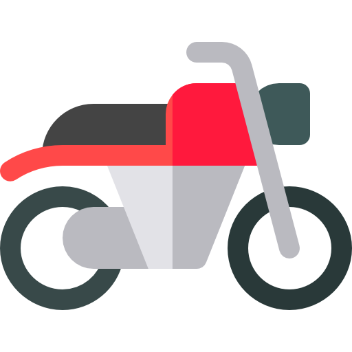 motocicleta Basic Rounded Flat icono