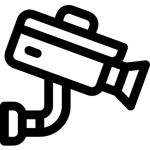 circuito cerrado de televisión Basic Rounded Lineal icono