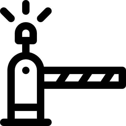 barrera Basic Rounded Lineal icono