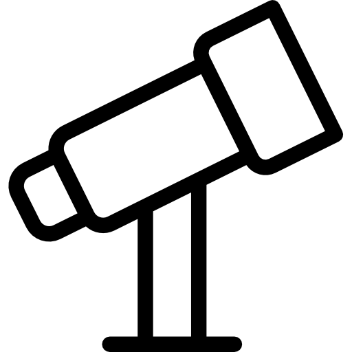teleskop Kiranshastry Lineal ikona