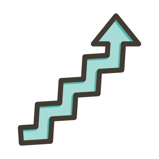 Зигзагообразная стрелка Generic color lineal-color иконка