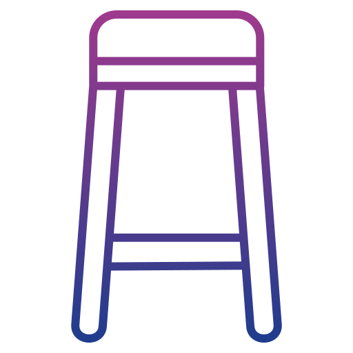 krzesło barowe Generic gradient outline ikona