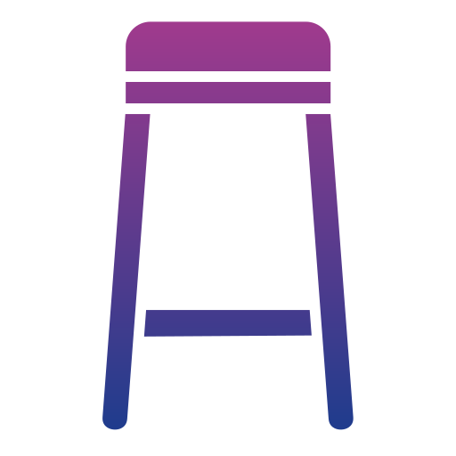 krzesło barowe Generic gradient fill ikona