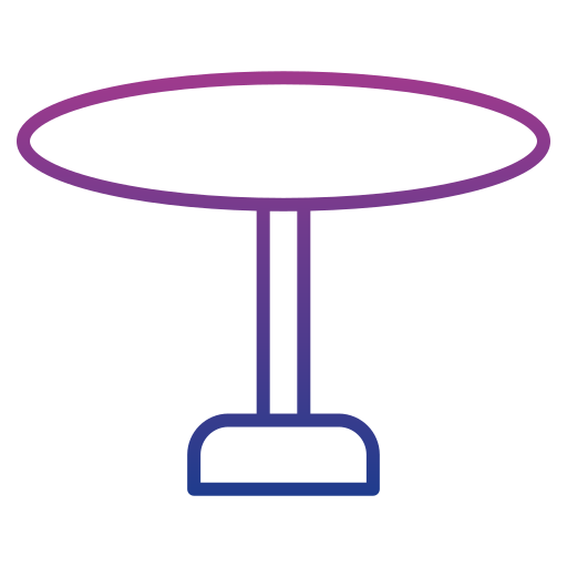 table en verre Generic gradient outline Icône