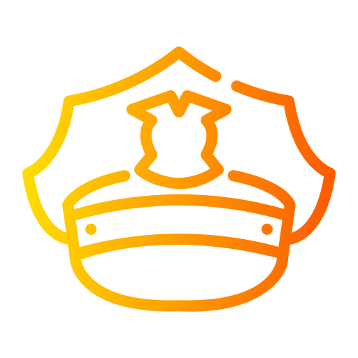 czapka policyjna Generic gradient outline ikona