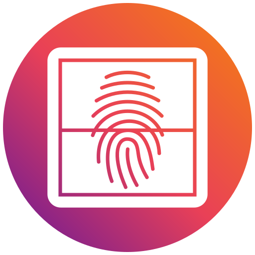 scanner delle impronte digitali Generic gradient fill icona