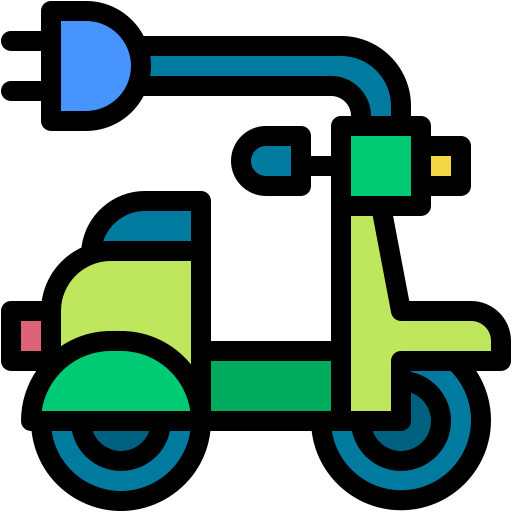 Electric scooter Generic color lineal-color icon