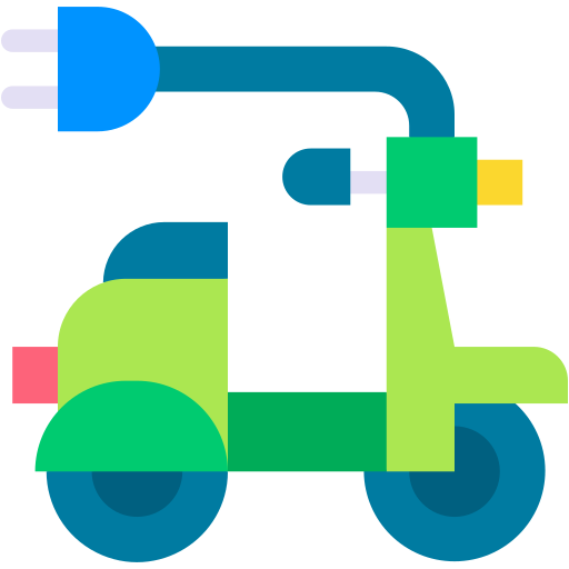 Electric scooter Generic color fill icon