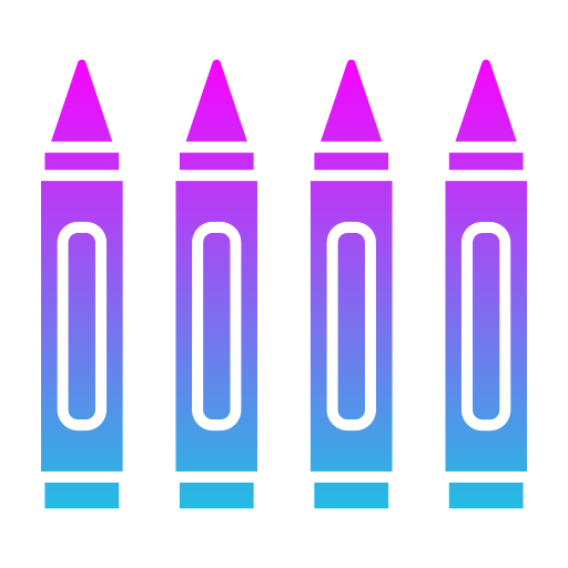 lápices de color Generic gradient fill icono
