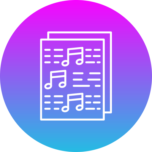 Music score Generic gradient fill icon