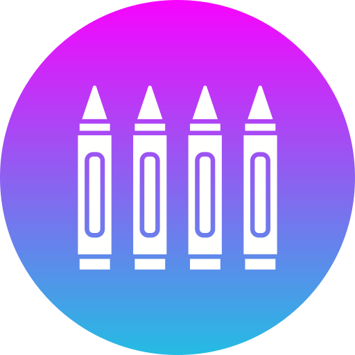 Crayons Generic gradient fill icon