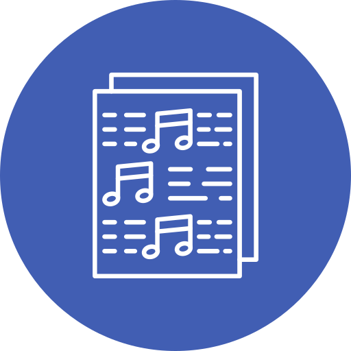 Music score Generic color fill icon