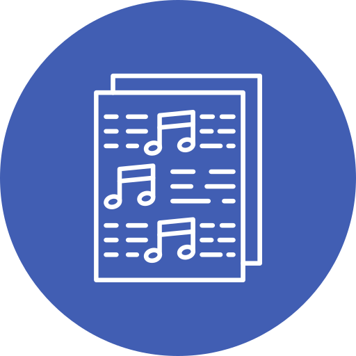 partitura musical Generic color fill icono