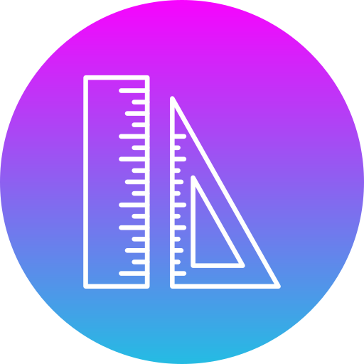 Rulers Generic gradient fill icon