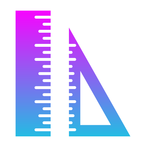 Rulers Generic gradient fill icon