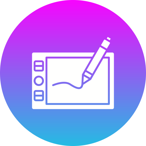 Graphic tablet Generic gradient fill icon