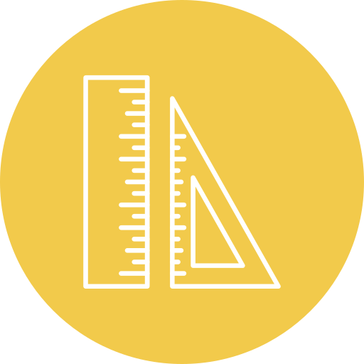 Rulers Generic color fill icon