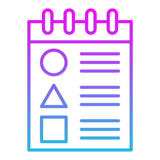 notatka Generic gradient outline ikona